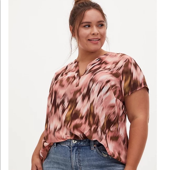 Torrid Georgette Multi-Print Blouse 1X - Picture 1 of 5